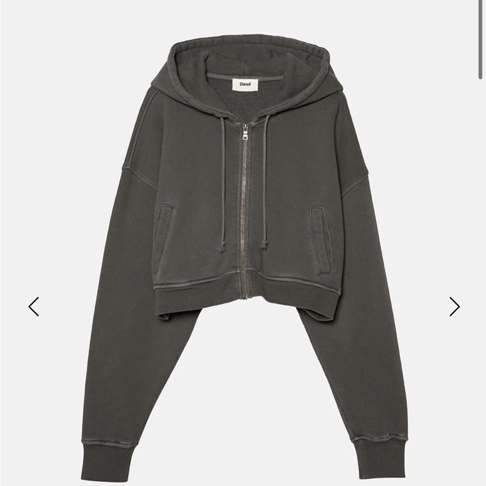 Elwood babydoll crop zip hoodie